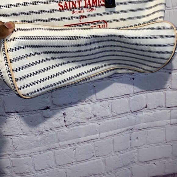COACH SAINT JAMES Tote Nautical Stripe Weekend Beach Shoulder Bag Purse - Picture 9 of 16